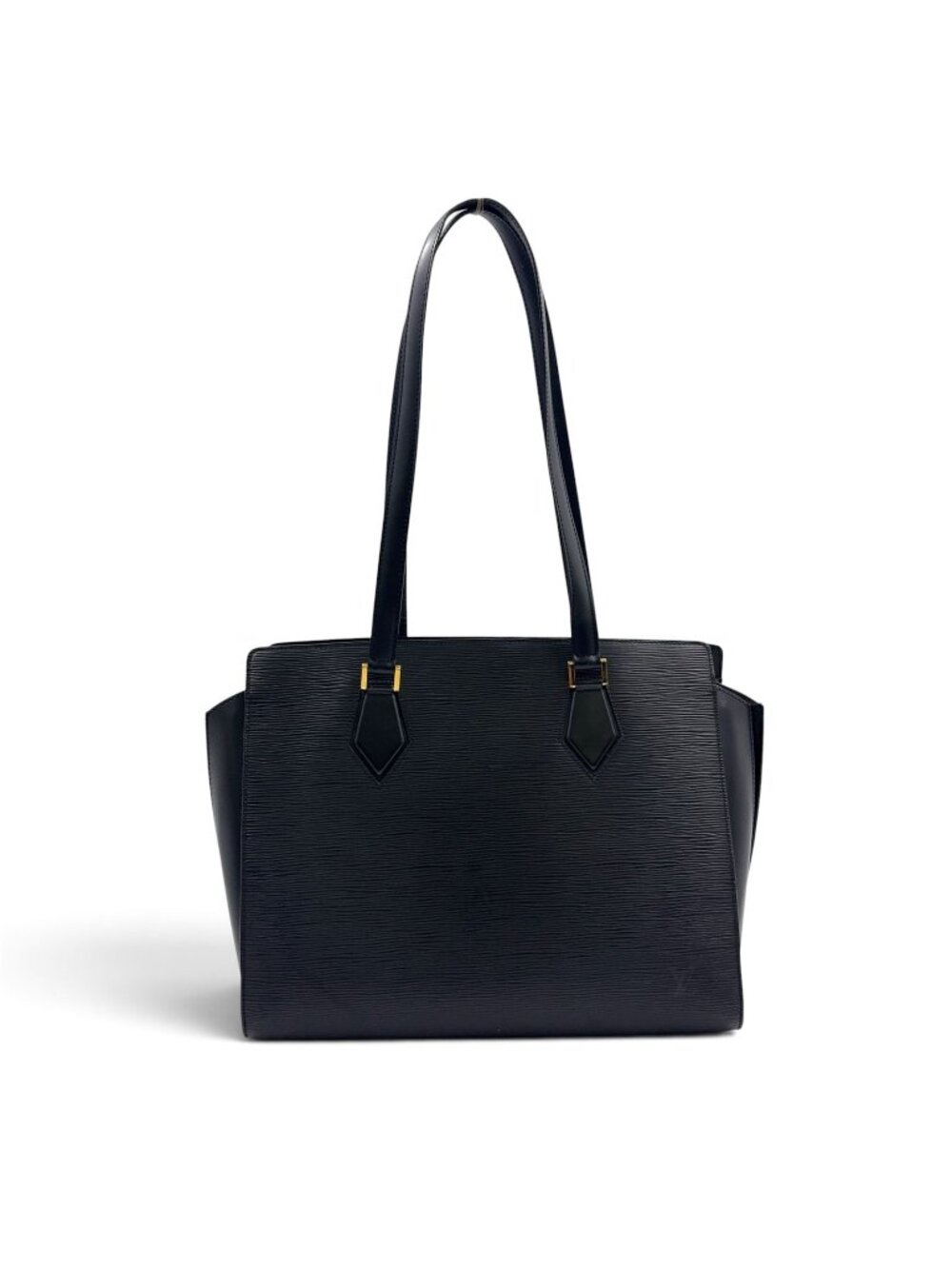 Louis Vuitton Duplex Epi Noir Leather Black Shoulder Bag Gold